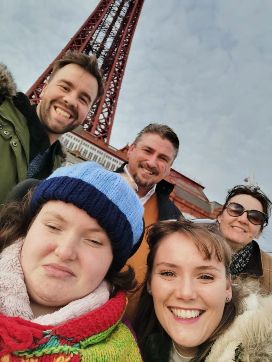 Family in Blackpool with help from a holiday grant.