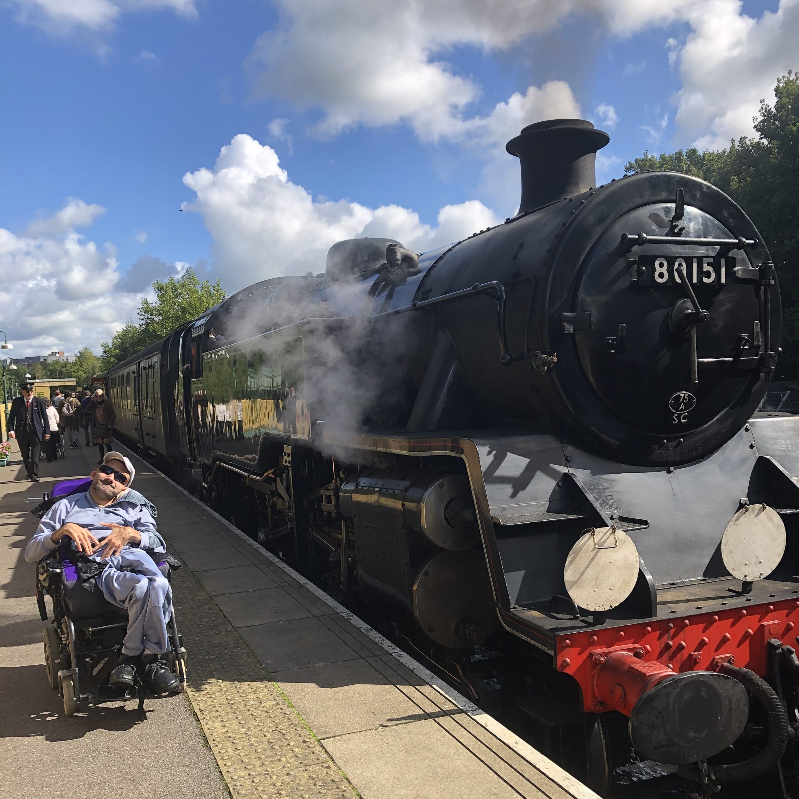 Ateeq and Steam Train Square A smiling guest on a speedboat whilst on a group holiday.